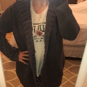 Boutique hooded cardigan